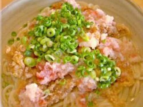 冷やしうどん☆冷しゃぶ肉と梅おろしつゆで！